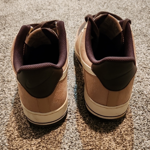 Nike Air Force 1 Men's Sneakers in Brown and Cream - Picture 3 of 6
